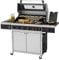 Tepro 6 Burner Gas BBQ Grill - 84 x 43cm | Outdoor Electric Push Ignition Stainless Steel & Powerzone Burner Barbecue with Lid | Easy Set Up & Accessories Included | Home & Garden Cooking