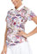 Soneven Tshirt Polo Donna Manica Corta Magliette Golf Camicie con Cerniera 1/4 Ad Asciugatura Rapida Traspirante per Tennis Fitness Trainning Bottoni Rosa StampaL