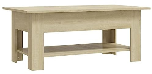 vidaXL Couchtisch Modern Beistelltisch Wohnzimmertisch Kaffeetisch Sofatisch Teetisch Tisch Wohnzimmermöbel Sonoma-Eiche 102x55x42cm Holzwerkstoff
