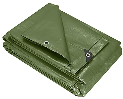 Springos - Bâche de protection en tissu imperméable - 5 x 8 m - PE 120 g/m² - Pour bois de cheminée, meubles de jardin, bâche de construction