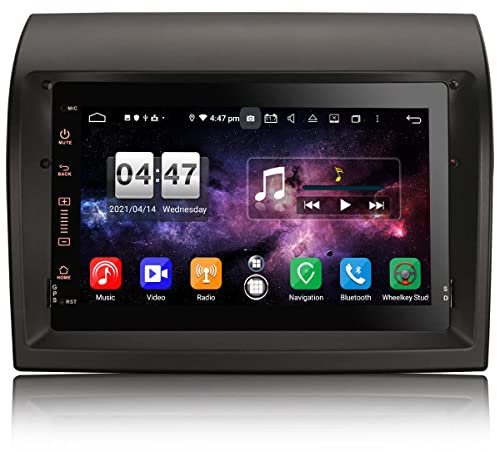 Erisin 7 pollici 8-Core Android 11 Autoradio 2 din con Android Auto e CarPlay per Fiat Ducato Citroen Jumper Peugeot Boxer Supporto GPS Navigatore DSP Bluetooth Wifi FM Radio DAB+ USB OBD2 4GB+64GB