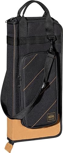 Meinl Cymbals Classic Woven Stick Bag – Drumstick Tasche für Sticks, Rods, Jazz Brushes, Mallets und Schlagzeug Zubehör – plus externes Fach und Tragegurt, Schwarz (MCSBBK)