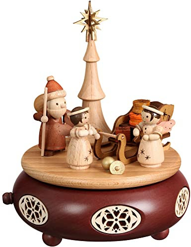 Zeidler Spieldose Bescherung, Erzgebirge, Weihnachten, Stille Nacht Spieluhr