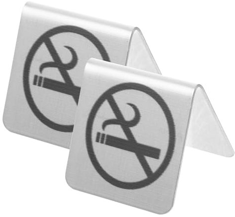 Karpas Metallschilder 2 Stücke Schild Innen Metall Esstisch Keine Zeichen Für Zu Hause Zeichen Logo Anzeige Tischschild Nichtraucher Tischschild Stabiles Zeichen