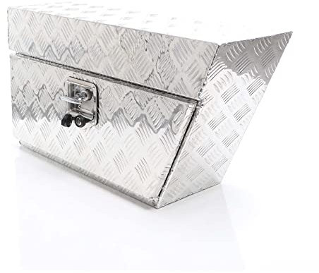 XPOtool Aluminium Drawbar Box Right 75x25x40cm Trailer Box Truck Storage Box up to 60L with 2 Keys