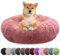 bluzelle Hundebett für Mittelgroße Hunde, 80cm Hundekissen Rund Donut Kissen Hundekorb Flauschig Plüsch, Ergonomisch Bezug Waschbar rutschfest Weich Kunstfell, Farbe:Rosa