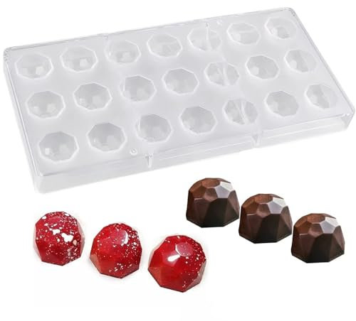 1 Pezzo Stampi in Plastica per Cioccolato, Stampi per Cioccolato in Policarbonato, Stampo per Cioccolato in Plastica 3D, Plastica Trasparente Cioccolatini Stampo, per Pasticcini, Caramelle