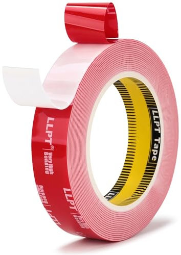 LLPT Double Sided Tape | Heavy Duty Mounting Tape | 25MM*5.5M | Waterproof Two Sided Adhesive Tape | Photo Frame Hanging Strips for Poster Automotive Home Deco Nail Box (G495025mm)