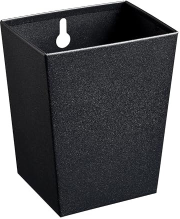 Jumiok Black Bottle Cap Catcher Wall Mounted Narrow, Outdoor Stainless Steel Beer Cap Bucket Post Mounted with Drained Holes