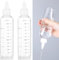 WLLHYF Lot de 2 applicateurs d'huile capillaire avec graduation graduée - En plastique transparent - Bouteille à presser - Pour coloration capillaire - Blanc - 230 ml