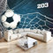 Fototapete 3D Effekt Fußball Netz Blau Tapete Fototapeten Vlies Tapeten 350x256 cm Vliestapete Wandtapete Moderne Wand Schlafzimmer Wohnzimmer Wand tapete