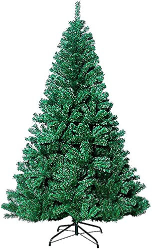 HXFFXHF Weihnachtsbaum, Weihnachtsbäume, Ausverkauf, Faltbarer Metallständer, künstlicher Weihnachtsbaum, Heimdekoration, Ornamente (grün, 210 cm)