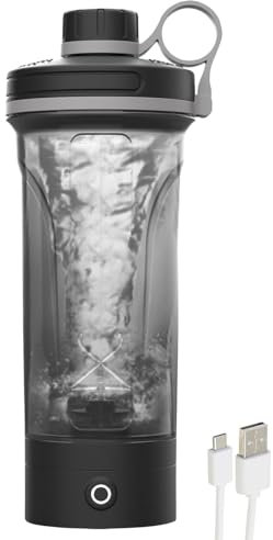 PEARL sports Trinkflasche: Akkubetriebener Protein- und Milchshaker, 600 ml, spülmaschinenfest (Eiweiß Shaker Mixer, Cocktailshaker, Picknick)