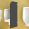 Urinal Trennwand Toilettenabtrennung, 40x90cm, WC Trennwand, Wandmontage Männer Urinal Trennwand, Generisch Toiletten Trennwand, schwarz (Runder Winkel)