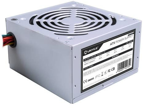 Fuente de Alimentación ATX 500W, 80 Plus, Doble riel de +12V, Cables modulares; Ideal para Montar PCs y garantizar una energía Estable.