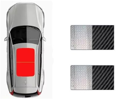 Gnshdg Sonnenschutz Auto Für VW Tiguan 5N 2010-2017 Panorama Dach Hitzeschild Fenster Sonnenschirm Geeignet Autofenster Sonnenschutz (Silver Black)