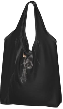 JAYWIS Einkaufstaschen mit Hundemotiv, wiederverwendbar, kompakte, umweltfreundliche Tragetasche für Lebensmittel und Reisen, langlebig, hält 15,9 kg.