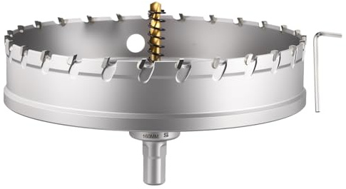 CoCud 6-5/16(160mm) Seghe Tazza Frese per Metallo, Taglierina Fori Lega Cementata Carburo Tungsteno - per Metallo, Legno, Lamiere in Acciaio Inossidabile, Rame, Alluminio, Argento
