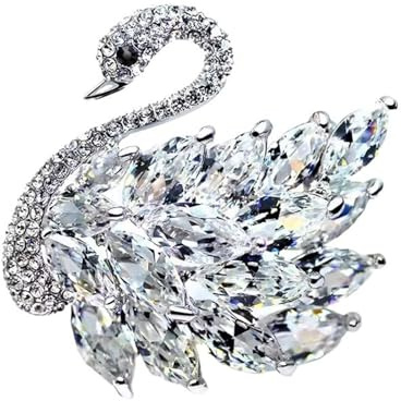 CNCNSH Broche de ménagerie enchantée, 8 Styles de Collection de Broches d'animaux de Luxe, Cristal plaqué Or Cygne phénix Abeille Papillon pour Femme, Veste élégante Blazer écharpe Chapeau épingle