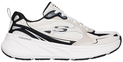 Skechers 150493 NTBK Schnürhalbschuh Leder und Synthetik Damen in Weiss-Kombi