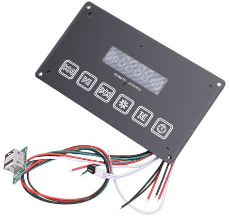 Jectse Bluetooth-Dekodierungsplatine, Stereo-Player-Dekodierungsplatine mit Freisprechfunktion und Ausschaltspeicher, USB-Musikwiedergabe und UKW-Radio, für LED-Licht und