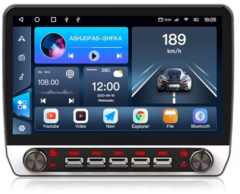 Android 15 Radio para Honda Civic 2005 2006-2011 con Wireless Carplay y Android Auto, Pantalla Táctil Incell 10.1 Pulgadas con GPS WiFi Bluetooth FM RDS Cámara Trasera(8-Core(4G+64G))