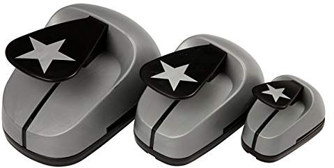 Creativ Company Deutschland GmbH Motivstanzer-Set Sterne in DREI Größen zum Stanzen von Papier und Karton