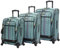 Steve Madden Designer-Gepäck-Kollektion, 3-teiliges Softside-Koffer-Set, erweiterbar, leicht, Reise-Set beinhaltet 50,8 cm Handgepäck, 61 cm und 71,1 cm karierte Koffer (Druck/Blaugrün), Blaugrün/Ein