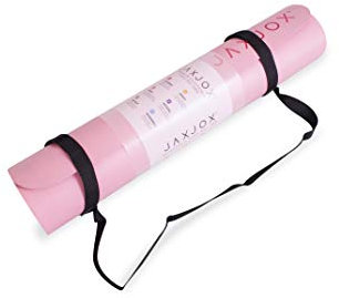 JAXJOX Unisex Premium PU/Naturkautschuk wendbare Yogamatte, Rouge, Einheitsgröße