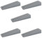 5 x sossai® Türkeil | TSK95 | Türstopper (5 Stk.) aus Hartgummi | Farbe: Grau