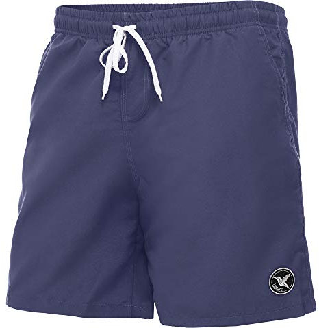 Ladeheid Costume Uomo Mare Lungo con Taschino, Medium Drawstring, Fodera in Rete, Costumi da Bagno, Boxer per la Spiaggia, la Piscina e Il Surf LA40-129 (Jeans Scuro, M)