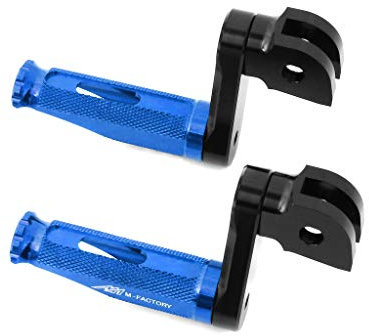 Autobahn88 repose-pieds moto (avant - RACE-Type with 40mm-Extension), compatible avec Ducati Scrambler Urban Enduro (2015-2019) (Blue)