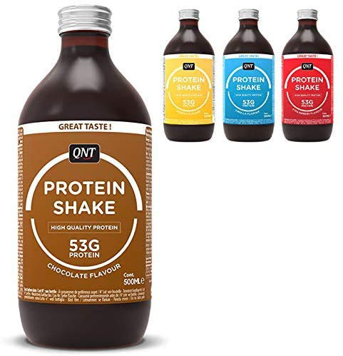 QNT Fit Protein Shake 24 x 500ml Ready to Drink Protein Shake Fat Free RTD RTDs Same as Multipower (Strawberry)