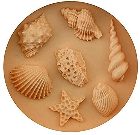 Aokshen Lot de 1 moules en silicone en forme de coquillage et d'étoile de mer pour fondant, gâteau, chocolat, savon