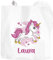 Beutel Einhorn mit Namen Unicorn Einkaufstasche SpecialMe® weiß 2 lange Henkel