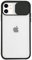 Bakicey - Carcasa para iPhone 12, protección de la cámara con funda ultra fina, tapa de objetivo mate, translúcida, compatible con iPhone 12 de 6,1, color negro