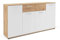 Avanti Trendstore - Jack Sideboard/Kommode in Eiche Artisan/Weiß mit Türen und Schubladen. Verfügbar in verschiedenen Maßen. (BHT: 160x85x35 cm)