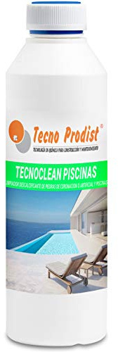 Tecno Prodist TECNOCLEAN Piscinas (1 Litro) Limpiador de Piedras de coronación, Piscinas, Piedra Artificial, baldosas y gresite. Gran Poder de Limpieza sobre Todo Tipo de Materiales de construcción