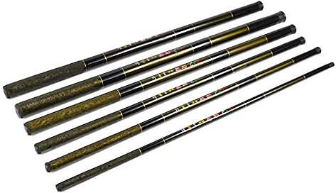 LUOSHUAI Cannes à PêChe Main 2. 7M-7.2M Forte canne portable de fibre verre haute qualité Tige la carpe télescopique pour A Peche Au Coup, 540 495cm Real Size