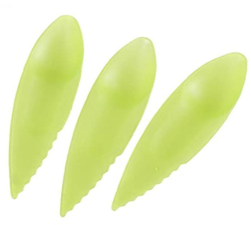 Ayrsjcl 3 Stücke 2 in 1 Kiwi Kunststoff Löffel Obst Peeler Cutter Löffel Küche Gadget (zufällige Farbe)