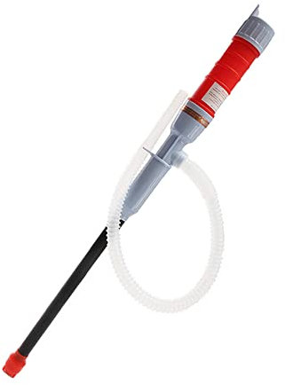 ETOPARS Rouge Electrique Pompe à Siphon de Transfert Batterie Liquide l'eau Pompe à Piles Tuyau de Siphon Essence Gaz Carburant Pompe Main Aspiration