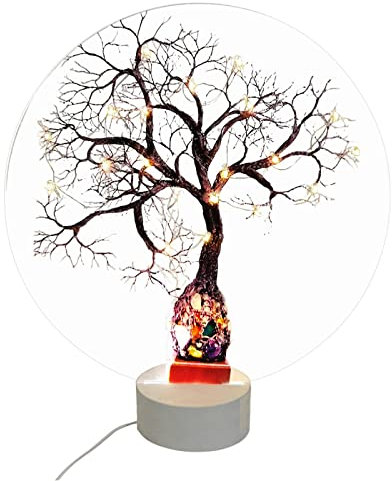 AUTOECHO Tisch-Baum-Licht für zu Hause Schlafzimmer-Raum- 20 LED-Lebensbaum-Lichter Künstliche dekorative Lampe Beleuchtete Zweige, alte Baumskulptur Edelstein-Lampen Feng Shui-Statue