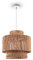 Paco Home Pendelleuchte Esstisch Papier Boho Hängelampe Esszimmer Lampe E27 Hängeleuchte Rattan, Farbe:Natur (Ø40cm), Leuchtenart/Farbe:Pendelleuchte - Weiß