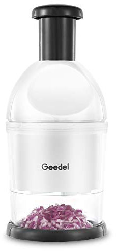 Manuelle Zerkleinerer, Knoblauch Zwiebelschneider Slap Chopper für Küche, Leicht Zu Reinigender Gemüseschneider, Zwiebelhacker Ideal für Gemüse, Obst, Fleisch ohne Knochen