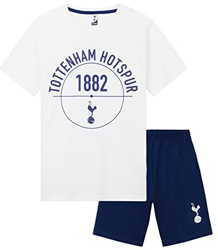 Tottenham Hotspur F.C. Boys Pyjamas Set Short PJs Kids Teens Lounge Set Nightwear Summer Sleepwear Football Gifts for Boys