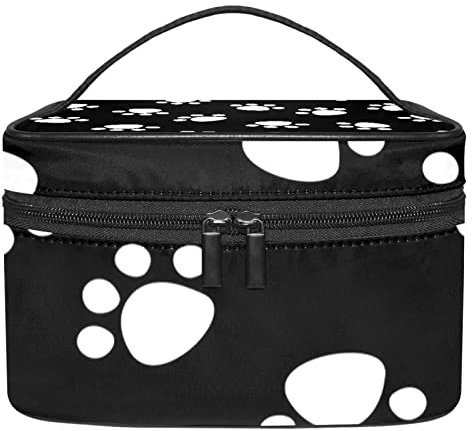 JDEZ Trousse de Toilette de Voyage Trousse de Maquillage pour Dame Noir Imprimé animal