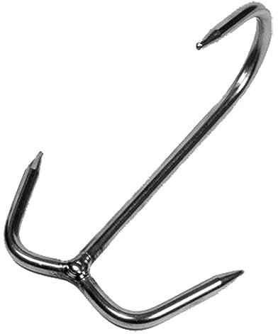 1PEZZO GANCIO AD ANCORA 3 punte - mm 120x6