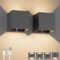 K-Bright 2PCS Akku Wandleuchte mit Bewegungsmelder Innen, 5W LED Akku Wandlampe Up Down Design Einstellbarer Abstrahlwinke für Wohnzimmer,Schlafzimmer Balkon, Flur,Treppen (Dunkelgrau)