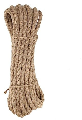 D.RECT Corde de Jute 10mm 10m - Corde de Chanvre Corde de Fibres Naturelles