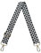 S&loyoe Ersatzriemen für Handtaschen, verstellbar, breit, Gitarrengurte für Handtaschen, 3,8 cm, Kariert, Weiß, Schwarz, Large